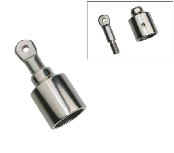 Endkappen Sonnensegel  Bimini 25mm links justierbar