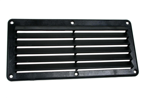 Lüftungsgitter Lüftungsblech Kunststoff schwarz 6 Schlitze