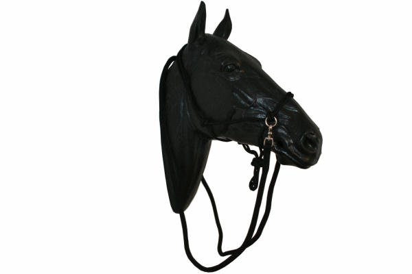 Knotenhalfter mit Zügel schwarz