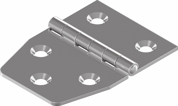 Hinge stainless steel pierced A2 55 x 40 ARBO-INOX
