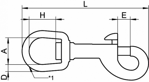 Karabiner Wirbelkarabiner Edelstahl A4 62mm ARBO-INOX
