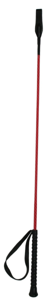 Reitgerte Springgerte Dressurgerte 75 cm Klatsche rot-weiß