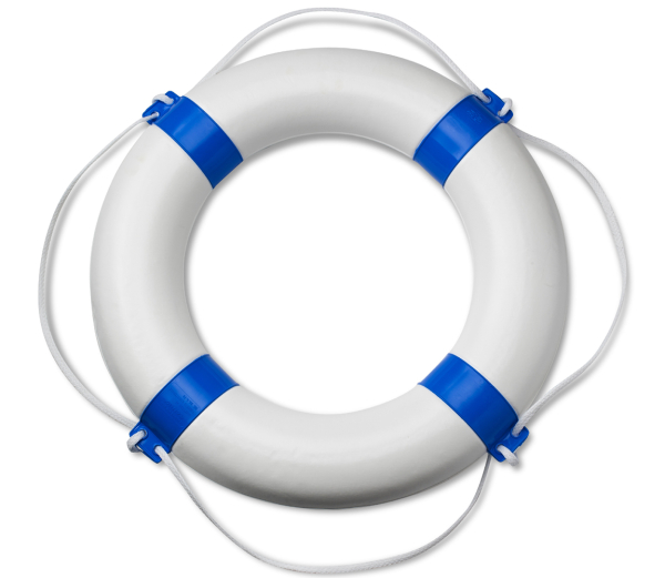 Lifebuoy white blue 65 cm ARBO-INOX