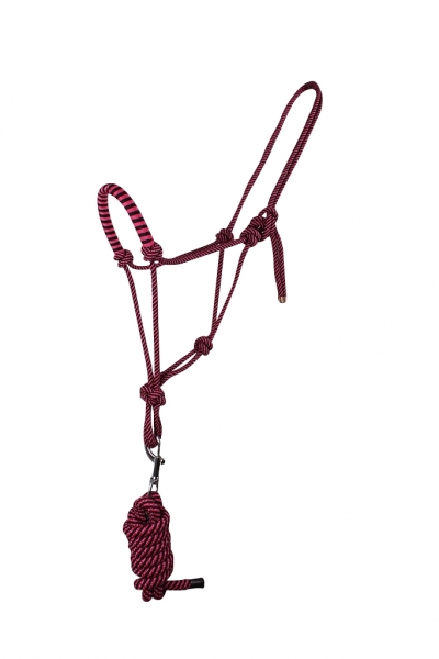 Knotenhalfter-Set Knotenhalfter Halfter mit Anbindestrick QHP 3 Größen 6 Farben