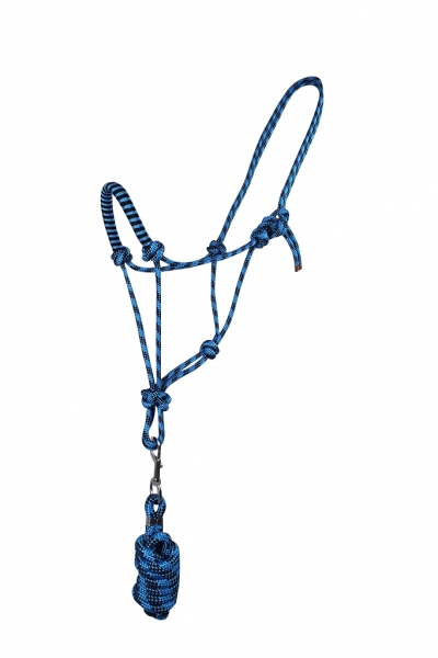 Knotenhalfter-Set Knotenhalfter Halfter mit Anbindestrick QHP 3 Größen 6 Farben