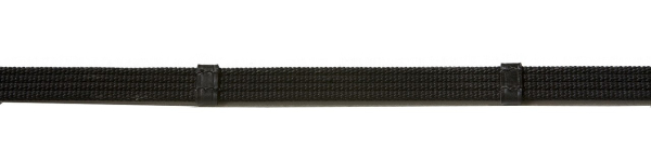 Zügel aus gewebtem Material, braun oder schwarz, Lederstege, Schnallen aus Edelstahl, Größen: shetty, pony und full