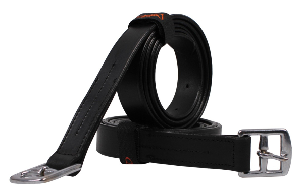 Steigbügelriemen basic aus Leder, braun oder schwarz, Schnallen aus Edelstahl, Längen:  120cm, 135cm und 150cm