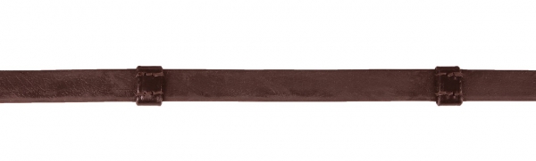 Zügel aus Biothane im Leder-Look, braun oder schwarz, Lederstege, Edelstahlschnallen