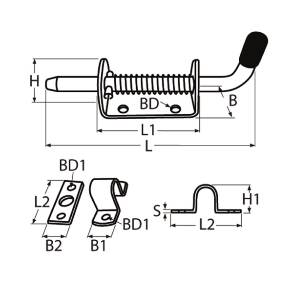 Zeichnung federriegel