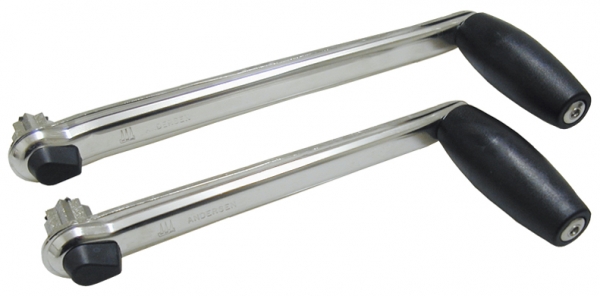 Winschkurbel aus Edelstahl, Kunststoff, Aluminium, schwimmfähig, mit Sicherung, ohne Sicherung , Doppelgriff