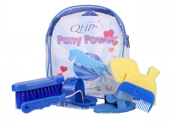 Pony Power Putzrucksack Putzset für Kinder QHP