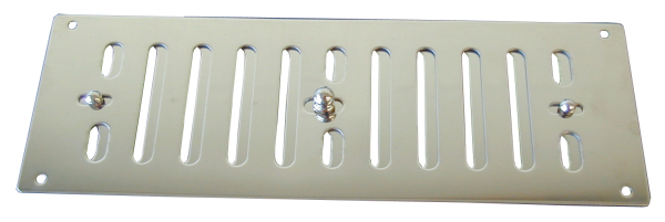 ARBO-INOX®  Edelstahl Lüftungsschieber Schiebegitter Lüftungsblech regulierbar  Gegenplatte mit Fliegennetz
