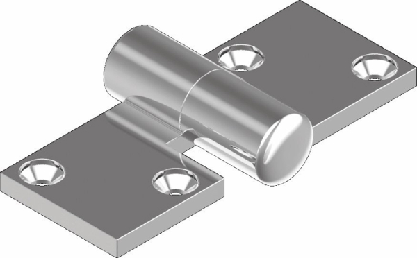 bonnet hinge divisible cast polished stainless steel A4 ARBO-INOX