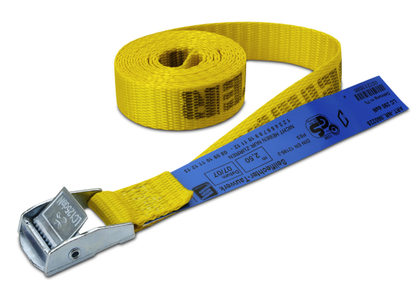 Lashing strap DIN EN 12195-2 checked by BG 2,5 m or 4 m