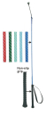 Reitgerte Springgerte Dressurgerte 75 cm  blau-weiß
