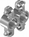Schelle Doppelschelle Rohrschelle Edelstahl fest 22-30mm ARBO-INOX